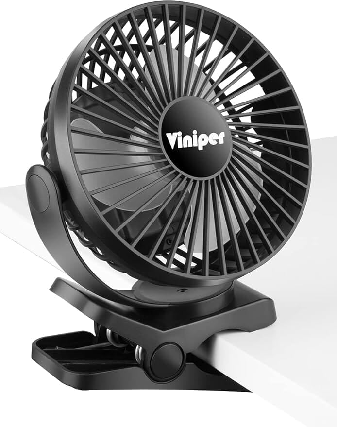 Viniper Ventilador recargable con clip de 6 pulgadas Viniper Ventilador recargable con clip de 6 pulgadas