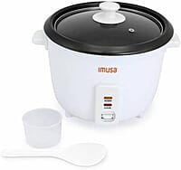 IMUSA USA GAU-00013 - Arrocera eléctrica antiadherente para 8 tazas (sin cocinar) para 16 tazas (cocida), color blanco IMUSA USA GAU-00013 - Arrocera eléctrica antiadherente para 8 tazas (sin cocinar) para 16 tazas (cocida), color blanco