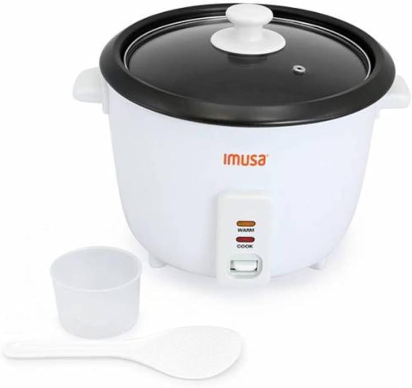 IMUSA USA GAU-00013 - Arrocera eléctrica antiadherente para 8 tazas (sin cocinar) para 16 tazas (cocida), color blanco IMUSA USA GAU-00013 - Arrocera eléctrica antiadherente para 8 tazas (sin cocinar) para 16 tazas (cocida), color blanco