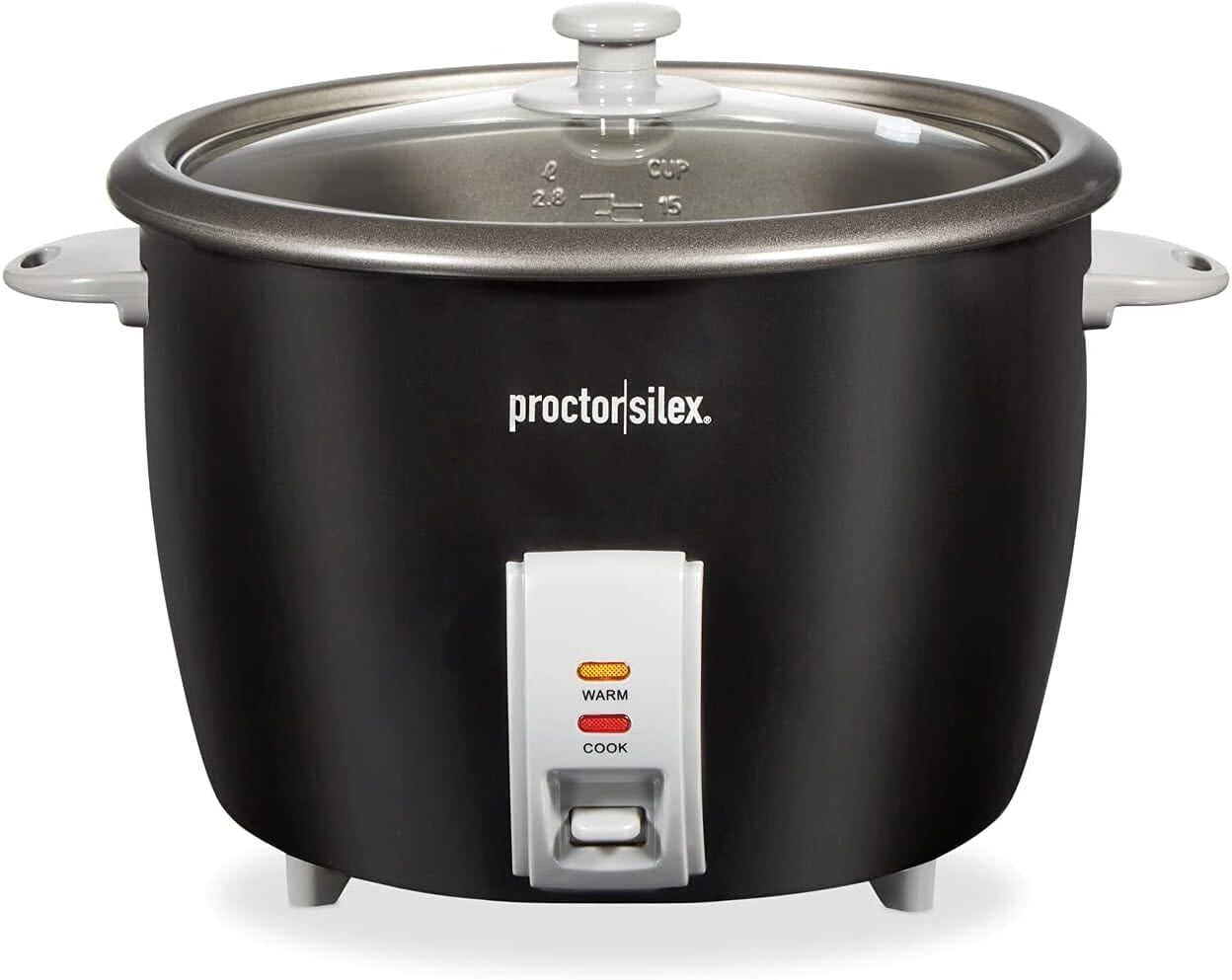 Proctor Silex Arrocera y vaporizador de alimentos, 30 tazas cocidas (15 tazas sin cocinar), incluye cesta de vapor y enjuague, negro (37555) Proctor Silex Arrocera y vaporizador de alimentos, 30 tazas cocidas (15 tazas sin cocinar), incluye cesta de vapor y enjuague, negro (37555)