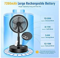 LIPETY Ventilador oscilante recargable portátil plegable – 9 pulgadas LIPETY Ventilador oscilante recargable portátil plegable – 9 pulgadas
