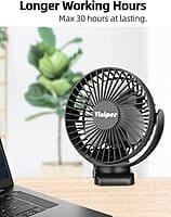 Viniper Ventilador recargable con clip de 6 pulgadas Viniper Ventilador recargable con clip de 6 pulgadas