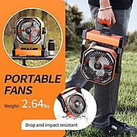 Ventilador LED de campamento con luz, 20000 mAh recargable Ventilador LED de campamento con luz, 20000 mAh recargable