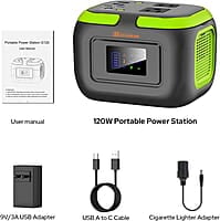 Estación de energía portátil de 120 W, generador portátil de 97.6 Wh Estación de energía portátil de 120 W, generador portátil de 97.6 Wh