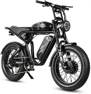 SAMEBIKE Bicicleta eléctrica de 2000 W/4000 W para adultos