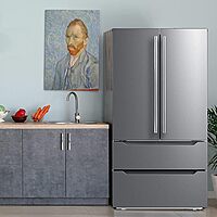 SMETA Refrigerador Puerta francesa con máquina de hielo, 36 pulgadas SMETA Refrigerador Puerta francesa con máquina de hielo, 36 pulgadas