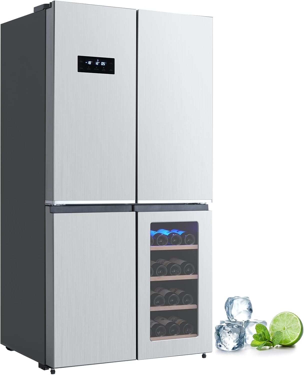 Refrigeradores de acero inoxidable de 21 pies cúbicos