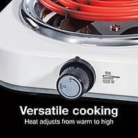 Proctor Silex Cocina eléctrica de doble hornillo con temperatura ajustable Proctor Silex Cocina eléctrica de doble hornillo con temperatura ajustable