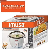 IMUSA USA GAU-00013 - Arrocera eléctrica antiadherente para 8 tazas (sin cocinar) para 16 tazas (cocida), color blanco IMUSA USA GAU-00013 - Arrocera eléctrica antiadherente para 8 tazas (sin cocinar) para 16 tazas (cocida), color blanco