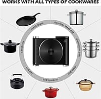 CUSIMAX Placa caliente eléctrica para cocinar CUSIMAX Placa caliente eléctrica para cocinar