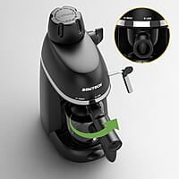 Premium Levella - Cafetera de café expreso, capuchino y café con leche, 4 tazas, color negro (Pem351) Premium Levella - Cafetera de café expreso, capuchino y café con leche, 4 tazas, color negro (Pem351)