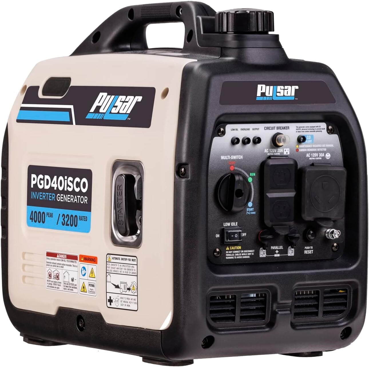 Pulsar PGD40ISCO Ultra Light Quiet 4000W Portable Gas Inverter Generator Pulsar PGD40ISCO Ultra Light Quiet 4000W Portable Gas Inverter Generator