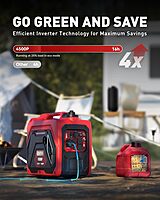ERAYAK Generador inversor portátil de 4500 W