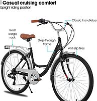 HH HILAND Bicicleta crucero de playa para adultos, 26 pulgadas HH HILAND Bicicleta crucero de playa para adultos, 26 pulgadas