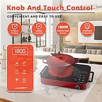 Placa de cocina eléctrica de 1800 W, de un solo quemador Placa de cocina eléctrica de 1800 W, de un solo quemador