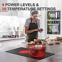 Placa de cocina eléctrica, 2 quemadores, 3000 W Placa de cocina eléctrica, 2 quemadores, 3000 W