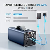 Estación de energía portátil de 300 W, de 299.7 Wh con salida de CA Estación de energía portátil de 300 W, de 299.7 Wh con salida de CA