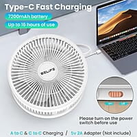 Belife Ventilador portátil X10, ventilador oscilante inalámbrico Belife Ventilador portátil X10, ventilador oscilante inalámbrico