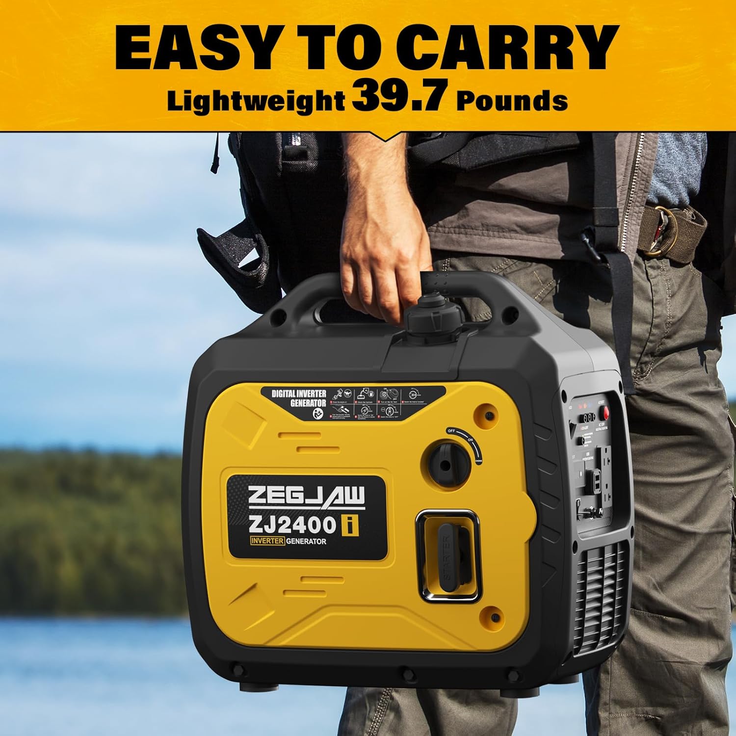 Generador inversor portátil de 2400 W, compatible con EPA Generador inversor portátil de 2400 W, compatible con EPA
