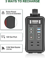 Estación de energía portátil de 240 W, generador solar de 240 Wh Estación de energía portátil de 240 W, generador solar de 240 Wh