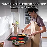 Placa de cocina eléctrica, 2 quemadores, 3000 W Placa de cocina eléctrica, 2 quemadores, 3000 W