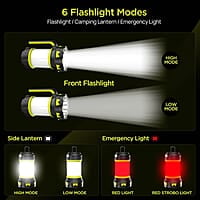 Rechargeable Flashlights Camping Lantern,6 Modes LED Bright Flashlight 3000mAh Power Bank Rechargeable Flashlights Camping Lantern,6 Modes LED Bright Flashlight 3000mAh Power Bank