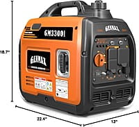 GENMAX Generador portátil, motor de gas ultra silencioso de 3300 W GENMAX Generador portátil, motor de gas ultra silencioso de 3300 W