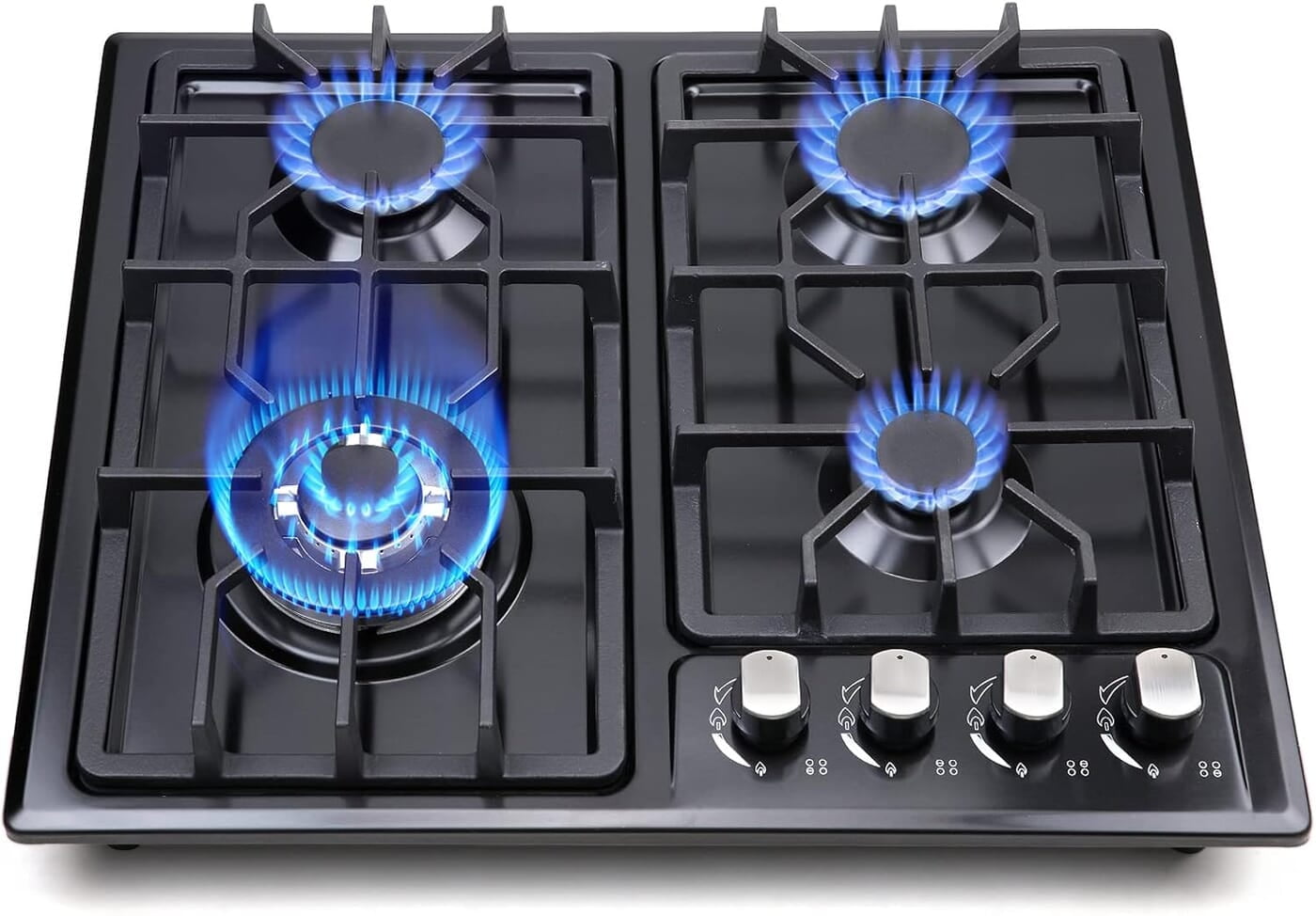 FORIMO Placa de cocina de gas de 22 pulgadas y 4 quemadores FORIMO Placa de cocina de gas de 22 pulgadas y 4 quemadores