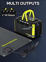 MARBERO Generador solar de 150 W de pico portátil con panel solar MARBERO Generador solar de 150 W de pico portátil con panel solar