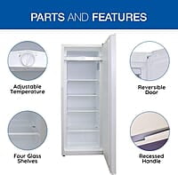 Koolatron Congelador vertical listo para garaje de 7.0 pies cúbicos Koolatron Congelador vertical listo para garaje de 7.0 pies cúbicos