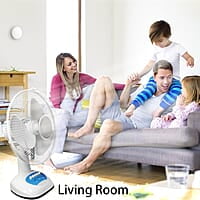 Ventilador oscilante solar, ventilador de 12 pulgadas y 3 velocidades Ventilador oscilante solar, ventilador de 12 pulgadas y 3 velocidades