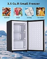 Geekman Congelador vertical compacto de 3.2 pies cúbicos Geekman Congelador vertical compacto de 3.2 pies cúbicos