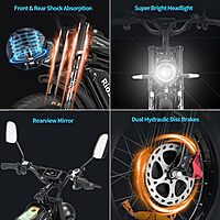 Bicicleta eléctrica para adultos, 1000/2000W, 25/30/37 MPH, 48V-52V, 20AH Bicicleta eléctrica para adultos, 1000/2000W, 25/30/37 MPH, 48V-52V, 20AH