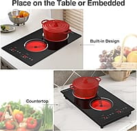 VBGK Placa de cocina eléctrica, estufa de 12 pulgadas VBGK Placa de cocina eléctrica, estufa de 12 pulgadas