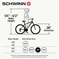 Schwinn Bicicleta híbrida para adultos de 21 velocidades Schwinn Bicicleta híbrida para adultos de 21 velocidades