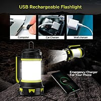 Rechargeable Flashlights Camping Lantern,6 Modes LED Bright Flashlight 3000mAh Power Bank Rechargeable Flashlights Camping Lantern,6 Modes LED Bright Flashlight 3000mAh Power Bank