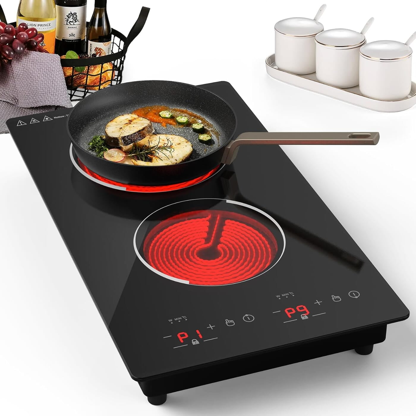 VBGK Placa de cocina eléctrica, estufa de 12 pulgadas VBGK Placa de cocina eléctrica, estufa de 12 pulgadas