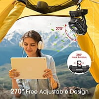 Ventilador portátil recargable, ventilador inalámbrico de 20000 mAh con linterna LED, ventilador de mesa pequeño, ventiladores de batería USB para viajes, dormitorio, hogar, camping, tienda, oficina Ventilador portátil recargable, ventilador inalámbrico de 20000 mAh con linterna LED, ventilador de mesa pequeño, ventiladores de batería USB para viajes, dormitorio, hogar, camping, tienda, oficina