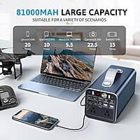 Estación de energía portátil de 300 W, de 299.7 Wh con salida de CA Estación de energía portátil de 300 W, de 299.7 Wh con salida de CA