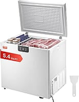Congelador de pecho para garaje de 5.0 pies cúbicos, congelador compacto solo ajustable 7 termostatos y cesta extraíble, ahorro de energía para garaje, sótano, dormitorio, apartamento, cocina Congelador de pecho para garaje de 5.0 pies cúbicos, congelador compacto solo ajustable 7 termostatos y cesta extraíble, ahorro de energía para garaje, sótano, dormitorio, apartamento, cocina
