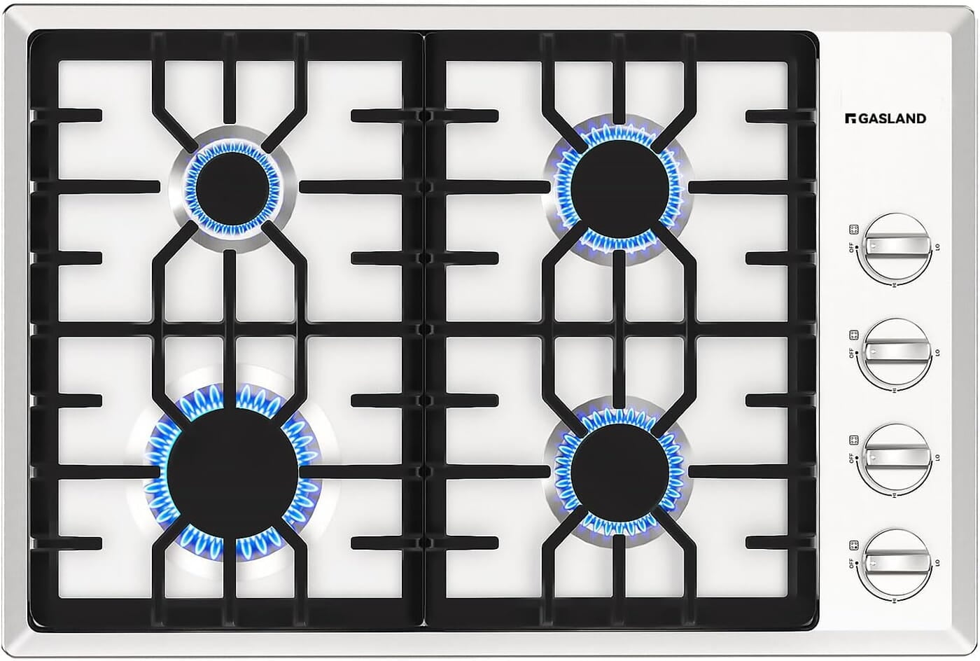 GASLAND Placa de cocina de gas de 30 pulgadas con 4 quemadores GASLAND Placa de cocina de gas de 30 pulgadas con 4 quemadores