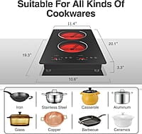 VBGK Placa de cocina eléctrica, estufa de 12 pulgadas VBGK Placa de cocina eléctrica, estufa de 12 pulgadas