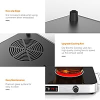 VBGK Cocina eléctrica, estufa eléctrica de 110 V 2200 W VBGK Cocina eléctrica, estufa eléctrica de 110 V 2200 W
