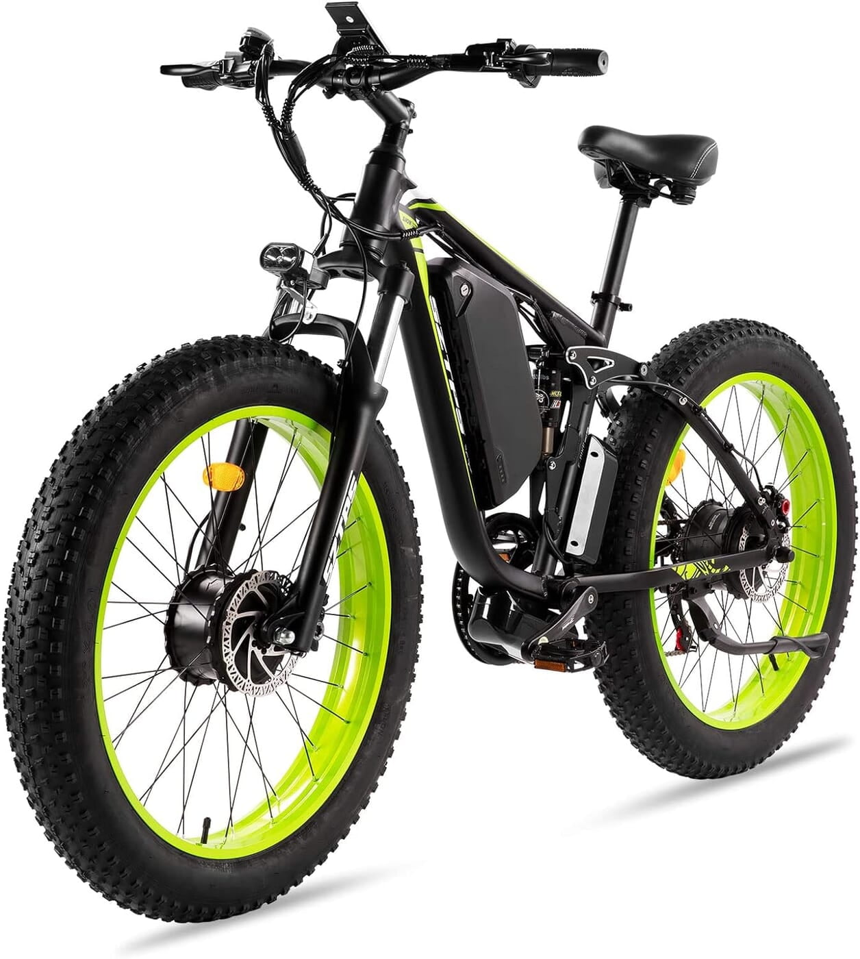 Bicicleta eléctrica para adulto, bicicleta eléctrica de neumático grueso de 26 pulgadas, bicicleta eléctrica de motor sin escobillas dual de 2000 W, bicicleta eléctrica de 30 MPH con batería Bicicleta eléctrica para adulto, bicicleta eléctrica de neumático grueso de 26 pulgadas, bicicleta eléctrica de motor sin escobillas dual de 2000 W, bicicleta eléctrica de 30 MPH con batería