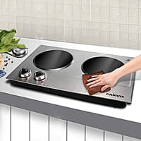 CUSIMAX Placa de cocción eléctrica de cerámica de 1800 W CUSIMAX Placa de cocción eléctrica de cerámica de 1800 W