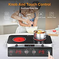VBGK Cocina eléctrica, estufa eléctrica de 110 V 2200 W VBGK Cocina eléctrica, estufa eléctrica de 110 V 2200 W