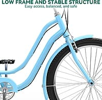 YITAHOME Bicicleta de crucero con marcode 26 pulgadas YITAHOME Bicicleta de crucero con marcode 26 pulgadas