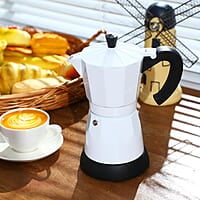 Cafetera eléctrica de 6 tazas de café expreso italiano, cafetera de moka italiana de 10.1 fl oz, cafetera de café portátil de aluminio con base desmontable, regalo de café para viajes en casa Cafetera eléctrica de 6 tazas de café expreso italiano, cafetera de moka italiana de 10.1 fl oz, cafetera de café portátil de aluminio con base desmontable, regalo de café para viajes en casa