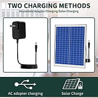 Ventilador de piso recargable solar portátil de 14 pulgadas, 15600 mAh 20 W, ventilador de panel solar alimentado por batería para campamento al aire libre, inclinación de 360° Ventilador de piso recargable solar portátil de 14 pulgadas, 15600 mAh 20 W, ventilador de panel solar alimentado por batería para campamento al aire libre, inclinación de 360°