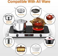 VBGK Cocina eléctrica, estufa eléctrica de 110 V 2200 W VBGK Cocina eléctrica, estufa eléctrica de 110 V 2200 W